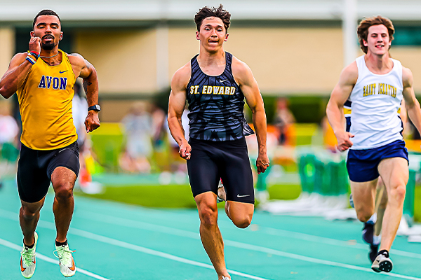 st edward high school indoor track student-athlete michael bissler