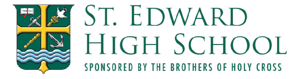 st edward high school full color logo with crest