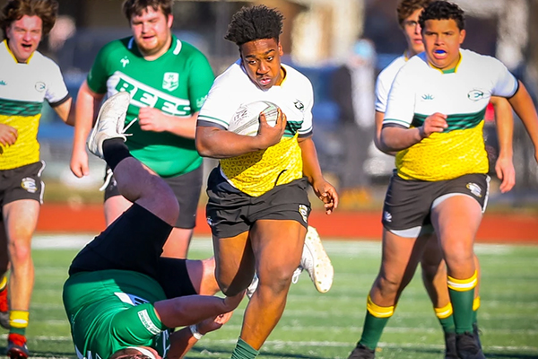 st edward rugby player during a match