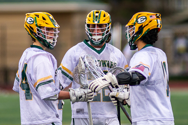 three st. edward high school lacrosse student-athletes