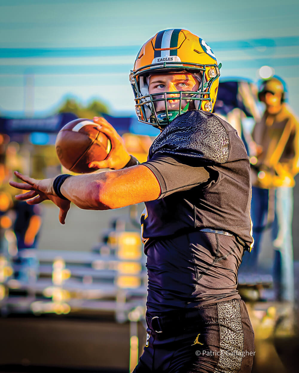 sehs varsity football quaterback casey bullock throws a pass during a game