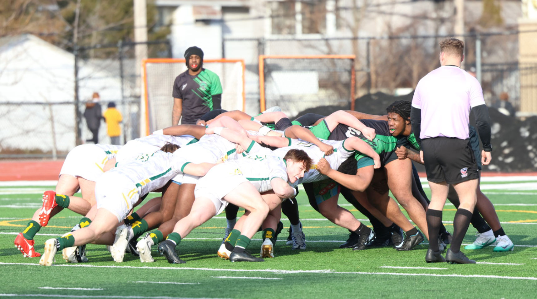 rugby players during a scrum